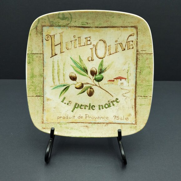 Pfaltzgraff Olives Appetizer Snack Canape Plates Italian Themed Plates - Picture 2 of 7